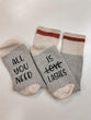 All You Need Is Lashes Socks (Light Grey)